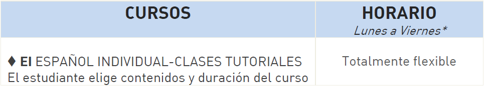 cursos español individual